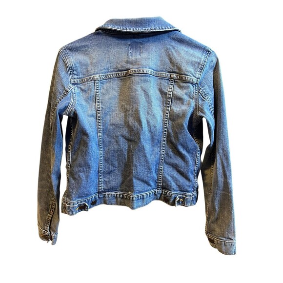 Gap Y2K Jean Jacket Medium Wash Blue Indigo Denim Size Small - Picture 2 of 9